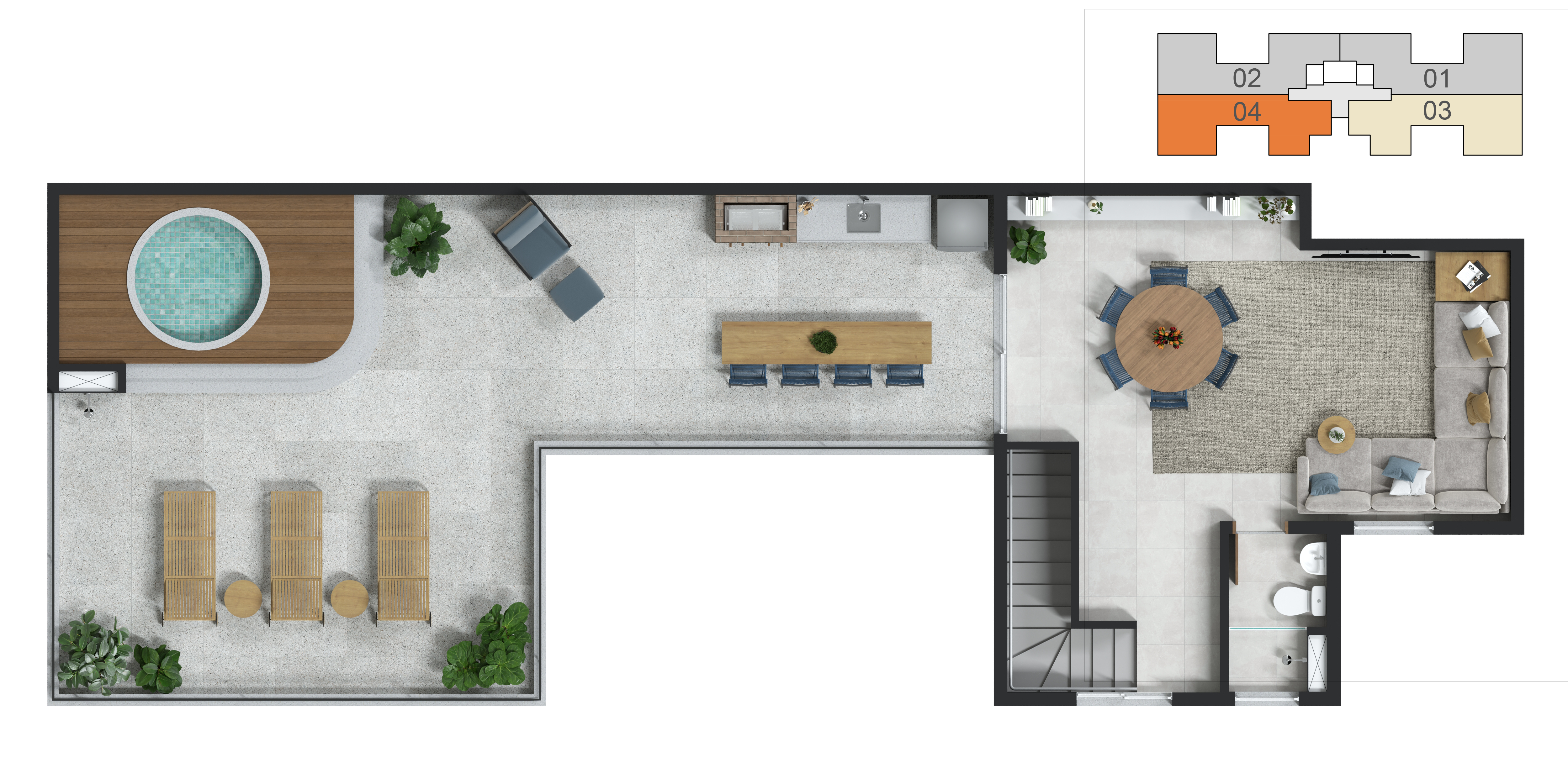 6- Planta 2D - cobertura - 2º pavimento - mosca